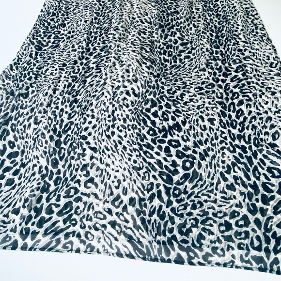 From Amsterdam Designer Claudia Strater Silk Scarf - Black, White & Pale Blue - Picture 11 of 14